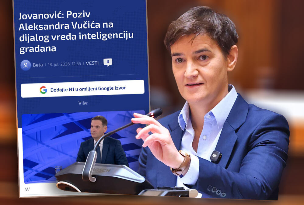 "NJEMU JE SRBIJA REZERVNA DRŽAVA" Brnabićeva brutalno raskrinkala Jovanovića nakon što je odbio poziv na dijalog koji je predsednik Vučić uputio opoziciji