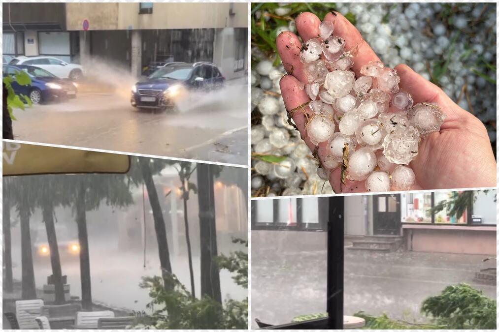 SNAŽNO NEVREME OKOVALO SRBIJU! POGLEDAJTE STRAŠNE PRIZORE ŠIROM ZEMLJE Pljušti grad s neba, reke teku ulicama A VEČERAS TEK SLEDI NAJJAČI UDAR - evo i gde VIDEO