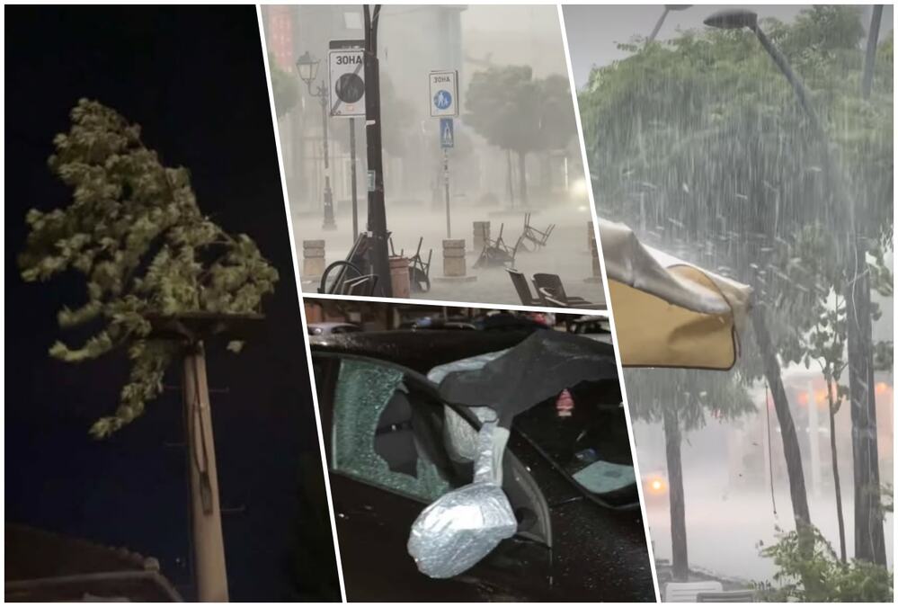 LOMILO, NOSILO, KIDALO, POPELO DRVO NA BANDERU: Snažno nevreme noćas napravilo HAOS u ova dva grada u Srbiji, grad veličine oraha tukao kao lud (VIDEO)