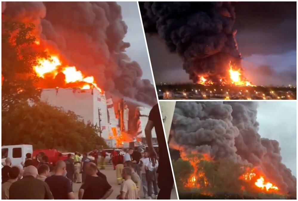 GORE DVA "RUSKA AMAZONA", KRIM U MRAKU! Vatrena stihija guta logističke gigante, masovne buktinje na jugu Rusije posle razornog udara ukrajinskih dronova(VIDEO)