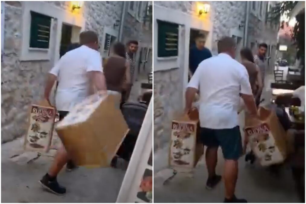 (VIDEO) SKANDALOZAN ISPAD U DALMACIJI! Vlasnik lokala divljački udario DEČIJA KOLICA, nastao opšti metež, meštani ZGROŽENI