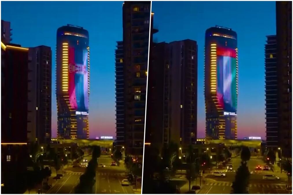 KULA BEOGRAD SIJA U BOJAMA ZASTAVA SRBIJE I UAE! Mali objavio snimak: Neraskidive veze posledica velikog, iskrenog prijateljstva predsednika Vučića i Bin Zajeda