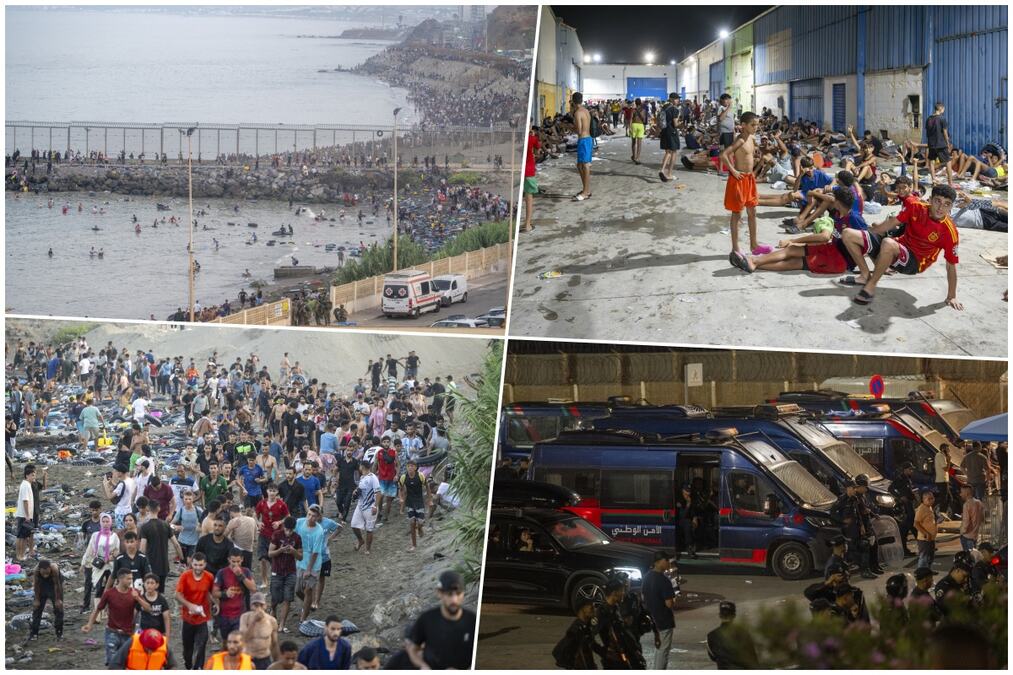 NASTAVLJA SE HAOS U SEUTI, VIŠE OD 40.000 MIGRANATA UPALO U GRAD! Scene potpunog haosa u španskoj enklavi - Vozila gore, voda IZBACUJE TELA na obalu (VIDEO)