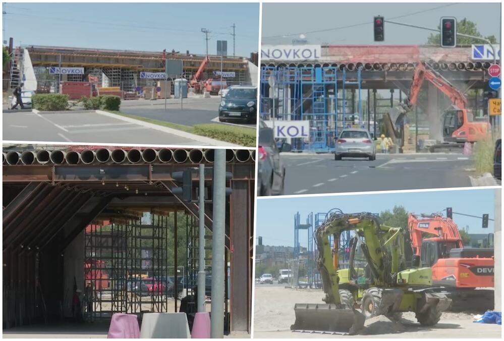 MEGAPROJEKAT MENJA LICE NOVOG BEOGRADA: Novi podvožnjak donosi tri trake u oba smera, pešačke i biciklističke staze, radovi ne staju ni na 40 stepeni (FOTO)