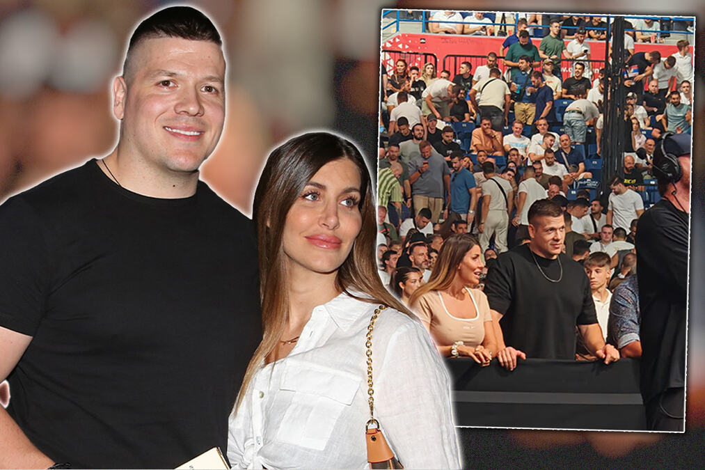SLOBA SA SUPRUGOM U PRVOM REDU NA UFC SPEKTAKLU! Slavili brutalnu Nikolićevu pobedu, a Jelena je zbog OVOG detalja ukrala šou (FOTO)