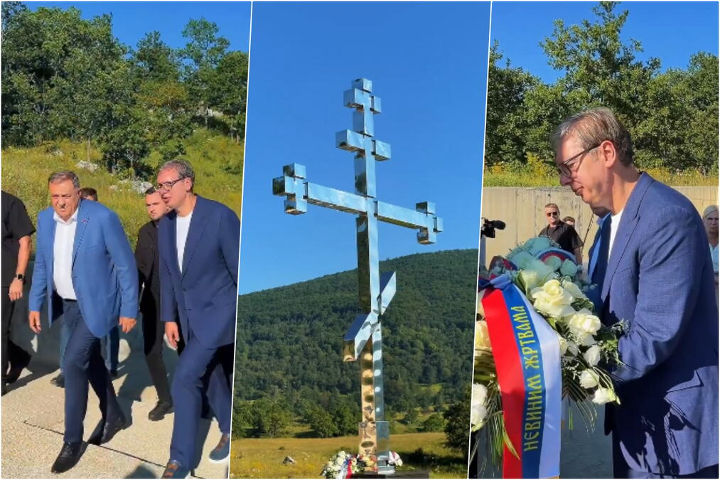 NEVINIM ŽRTVAMA U "OLUJI" ODANA POŠTA! Vučić na Petrovačkoj cesti: Naša je dužnost da stradala deca, ali i svi nevino stradali, nikada ne budu zaboravljeni FOTO