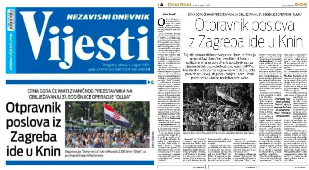 SPAJIĆ I MANDIĆ ŠALJU DELEGACIJU U KNIN KOD BRAĆE HRVATA NA PROSLAVU "OLUJE": Novi politički potres u regionu