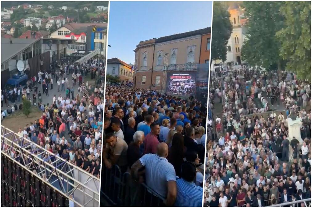 SRBIJA I SRPSKA ZAJEDNO U TUGI Ogroman broj ljudi u Mrkonjić Gradu na obeležavanju godišnjice zločinačke akcije "Oluja"! Sećanje na stradale Srbe (VIDEO)
