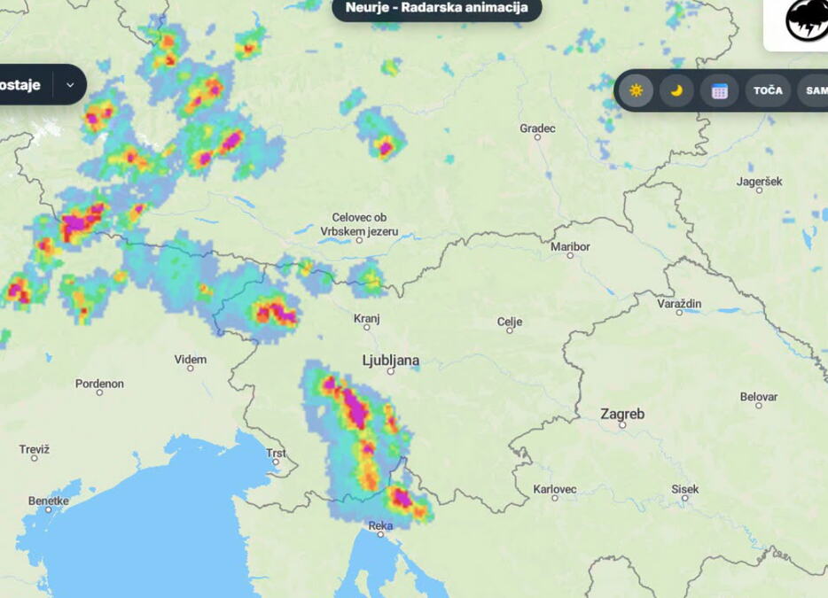 TOPLOTNI TALAS IZAZVAO SNAŽNU OLUJU U SLOVENIJI! Neverovatan paradoks: U jednom delu zemlje pljušti kiša, temperatura drastično pala-u drugom Sunce prži na 39