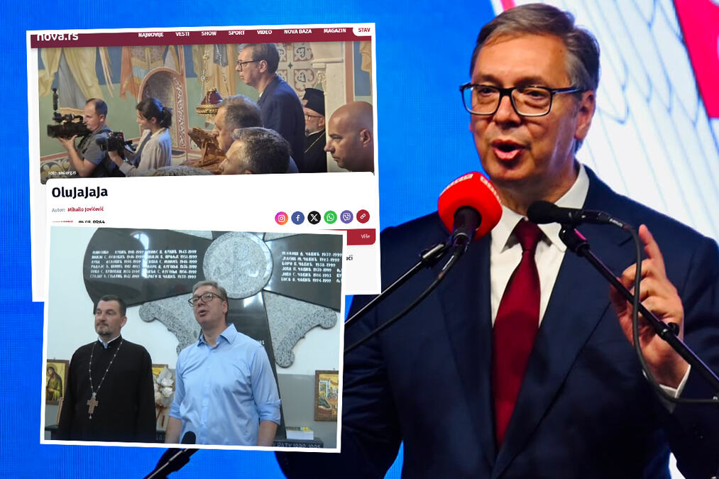 ZA BLOKADERSKU 'NOVU' VUČIĆEVA POSETA OČEVOM OGNJIŠTU JE "HODOČAŠĆE", A HRVATSKA PROSLAVA "OLUJE" - HEPENING! Gomila laži i pokušaj ponižavanja novinara 