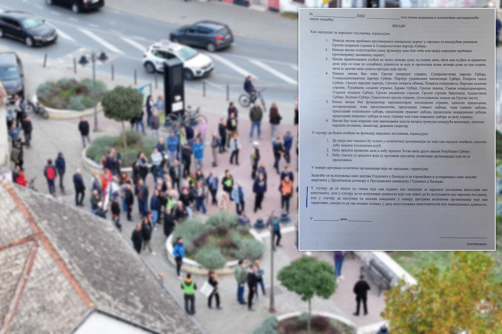 ISPLIVALA IZJAVA KOJOM BLOKADERI TRAŽE APSOLUTNU POSLUŠNOST OD KANDIDATA! Još jedna suluda ideja, pitanje je samo - ko će im uopšte ostati za ovakvu listu?!