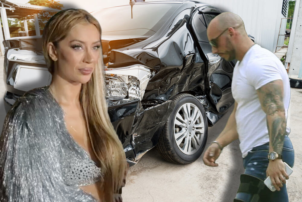 DRAMA U CRNOJ GORI! Tea Tairović s mužem doživela tešku saobraćajku, automobil potpuno havarisan