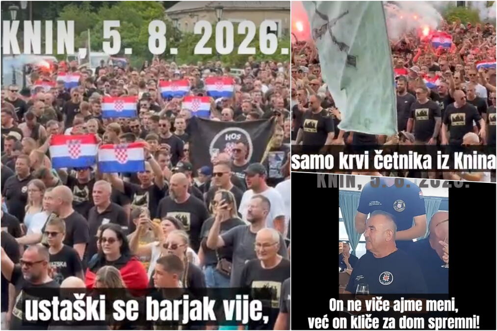 "MI HRVATI NE PIJEMO VINA, SAMO KRVI ČETNIKA IZ KNINA"! Pupovac objavio skandalozne snimke iz Knina: Hoće li država reagovati na veličanje NDH? (VIDEO) 