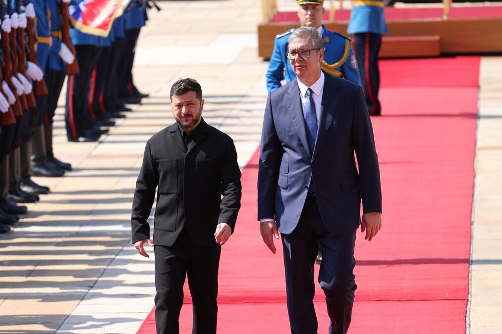 OGLASIO SE VUČIĆ NAKON SVEČANOG DOČEKA! Predsednik sa Zelenskim razgovara o važnim pitanjima: Uveren sam da će ova poseta doprineti daljem razvoju naših odnosa