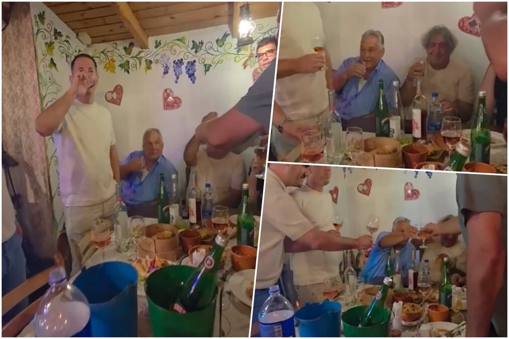 ORBAN BORAVAK U GUČI KRUNISAO U KAFANI! Dva dana uživao na Saboru, a sinoć se veselio sa legendarnim Bobanom Markovićem i trubačima (VIDEO)