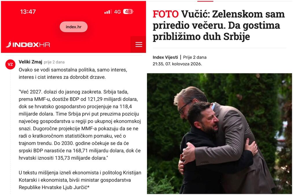 "OVAKO SE VODI SAMOSTALNA POLITIKA" PRIZNANJE VUČIĆEVE POLITIKE NA HRVATSKIM PORTALIMA: Samo interes i čist interes za državu!