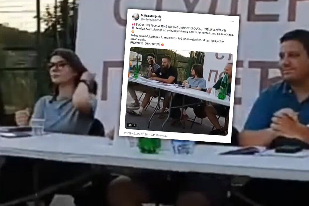 NIJE "TOP LISTA NADREALISTA" VEĆ PROPALI BLOKADERSKI SKUP! Odložili mikrofon jer nema ko da ih sluša, govornik došao U PAPUČAMA (VIDEO)