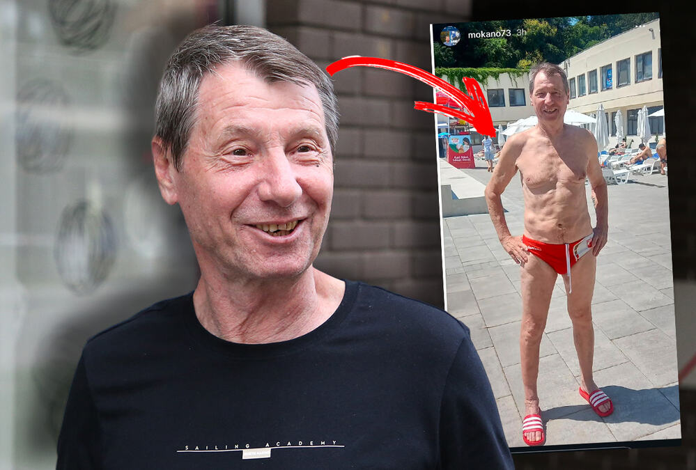 MOKA SLAVNIĆ SE SKINUO! Legendarni košarkaš uživa na bazenu i ne skida osmeh sa lica (FOTO)