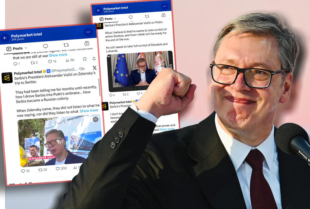 NA OSNOVU VUČIĆEVIH REČI SE PREDVIĐAJU SVETSKA DEŠAVANJA! Najpopularnija berza informacija "Polimarket" ceo dan citira predsednika Srbije