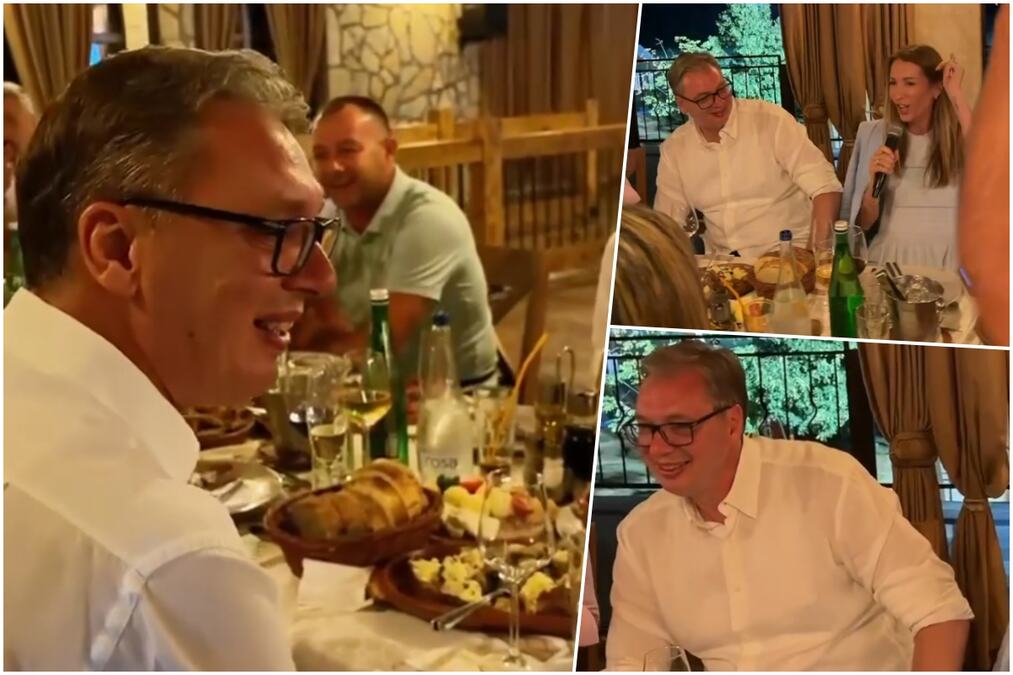 VUČIĆ OBJAVIO SNIMAK IZ KAFANE! Gruva muzika, ministarka sa mikrofonom: I predsednik zapevao čuveni hit (VIDEO)