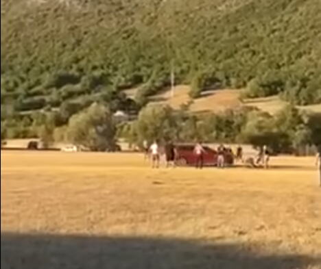 HAOS KOD BILEĆE! AUTOM NAMERNO GAZIO LJUDE PO LIVADI: Padali ko pokošeni, troje povređeno! (VIDEO)