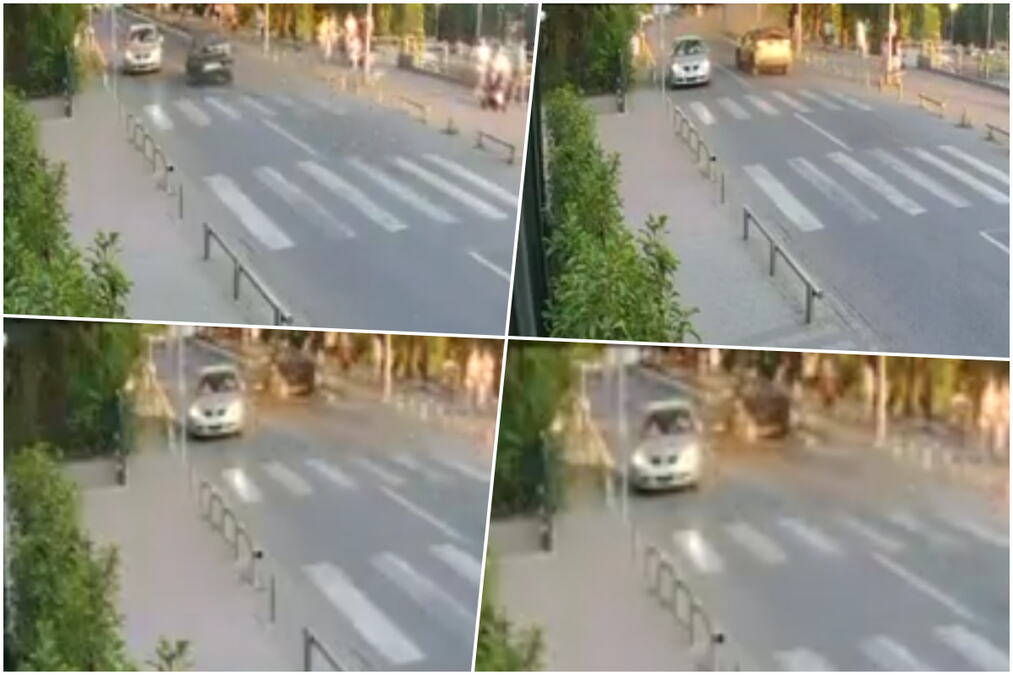 (UZNEMIRUJUĆE) SNIMAK JEZIVE NESREĆE U KRALJEVU: Velikom brzinom preticao na punoj liniji, pa izleteo na trotoar i pokosio porodicu, devojčica (5) preminula!