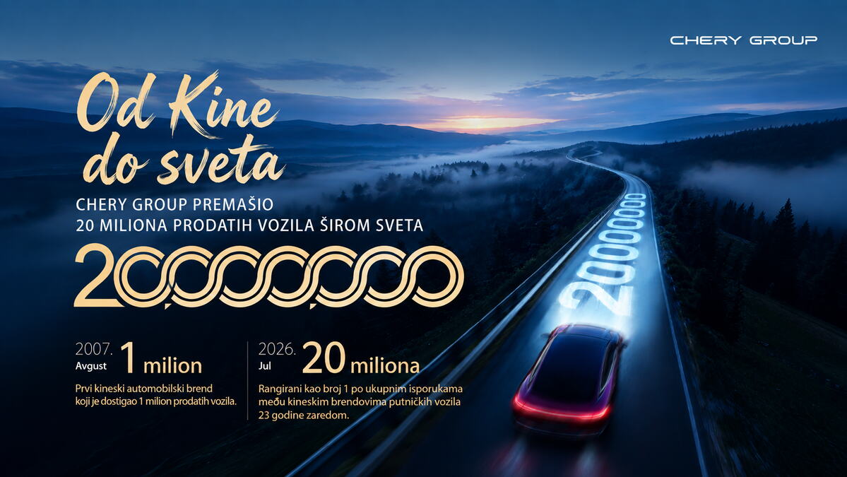 Chery Group premašio 20 miliona prodatih vozila širom sveta
