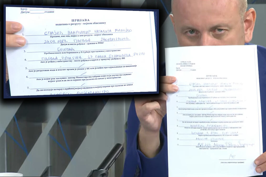 "POGLEDAJTE KAKO SPAJIĆ PIŠE ĆIRILICOM KAD MU TREBA" Knežević ponovo pokazao dokumenta o rezervisti-premijeru: Država nam je sprdnja