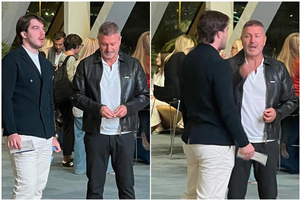 SIN ĐOLETА ĐOGANIJA IZRASTAO U FRAJERA! Adriano stigao sa ocem na premijeru filma, sve oči bile uprte u njega - Od mama Vesne ni traga ni glasa (KURIR PAPARACO)