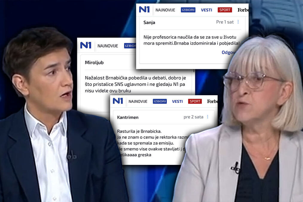 Čitaoci N1 posle debate: Brnabić ubedljivija od rektorke Nikolić
