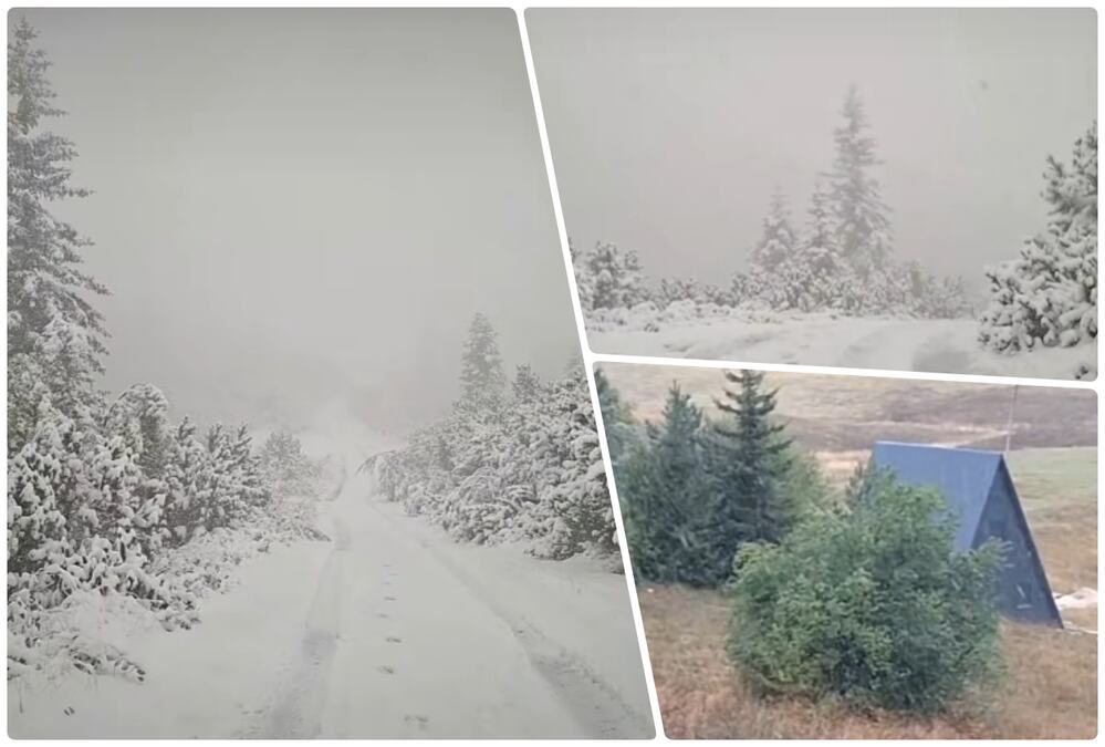 POČETAK JESENI, A SNEG VEĆ VEJE NA ŽABLJAKU! Padala kiša, a onda se sve zabelilo! Objavljeni snimci belog pokrivača debelog nekoliko centimetara (FOTO/VIDEO)