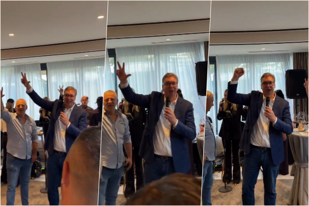 Vučić na oproštajnom koktelu: Zapevao i poslao poruku