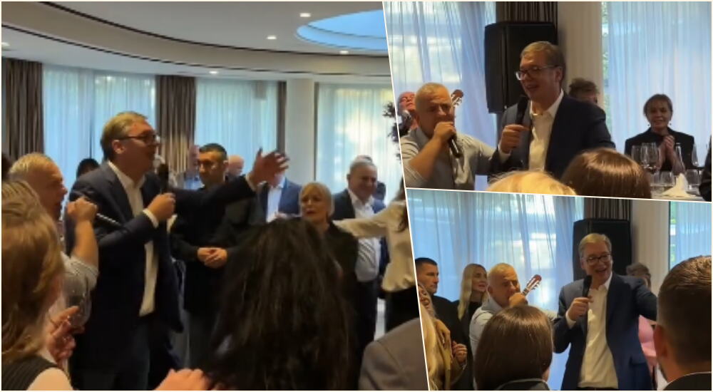 "A SAD ADIO..." - VUČIĆ KAKVOG NIKAD NISTE VIDELI! Predsednik Srbije otpevao saradnicima čuveni hit i održao dirljiv govor (VIDEO)
