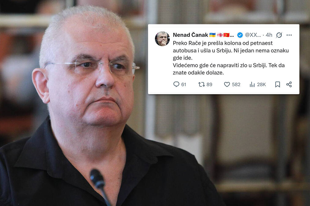 "15 AUTOBUSA JE PREKO RAČE UŠLO U SRBIJU, VIDEĆEMO GDE ĆE ZLO NAPRAVITI" Čanak ponovo seje mržnju i laži o Srbima iz RS
