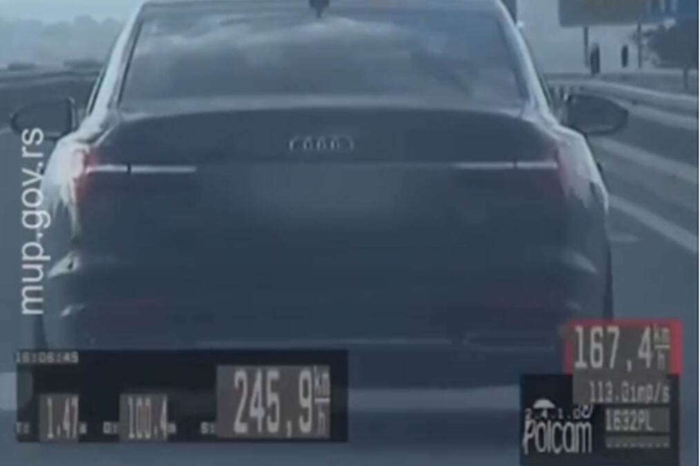 Policija presretačem zaustavila vozača koji je jurio 245 km/h na putu Lajkovac–Valjevo