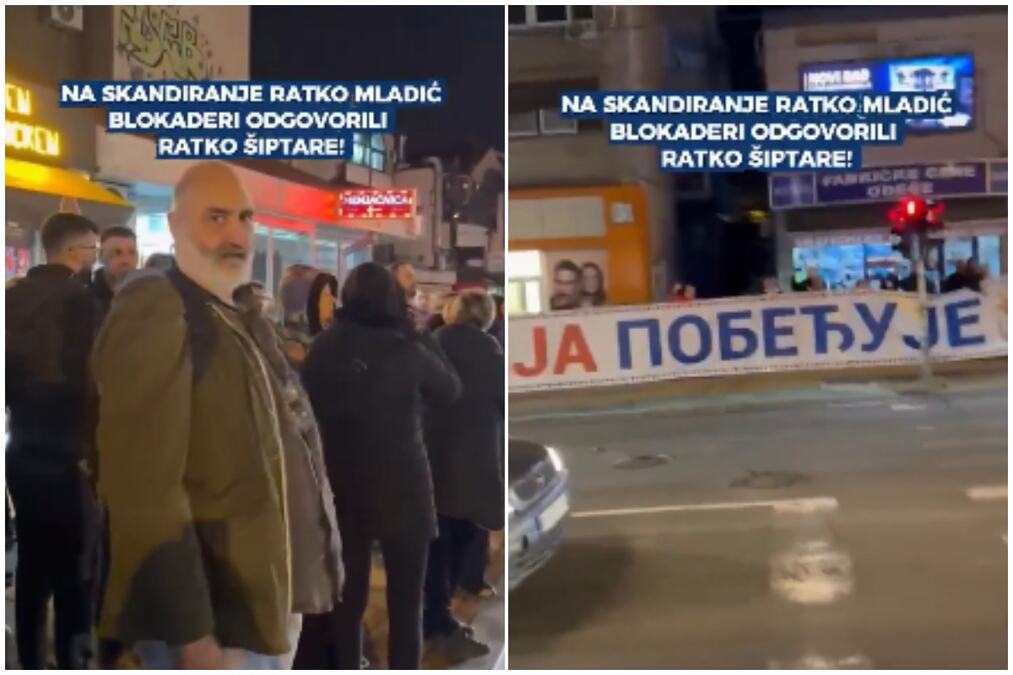 "RATKO, ŠIPTARE!" Blokaderi na Čukarici vređali generala Mladića (VIDEO)