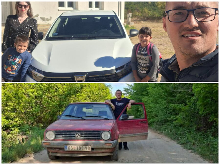 Od starog "golfa“ do nove "dačije“ Država ispunila obećanje učitelju koji se bori za opstanak škole na Radanu - njihovoj sreći nema kraja FOTO