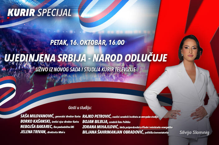 KURIR SPECIJAL “UJEDINJENA SRBIJA – NAROD ODLUČUJE”: uživo iz Novog Sada i studija Kurir televizije –  petak, 16. oktobar, od 16.00