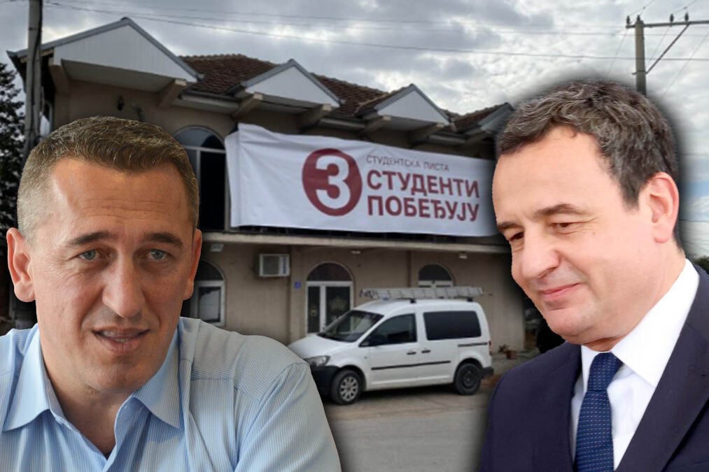 BANER 'STUDENTSKE LISTE' NA KUĆI ALBANCA U LAPLJEM SELU! Nenad Rašić finansirao, Kurti podržao, a kosovska policija dopustila! (FOTO)