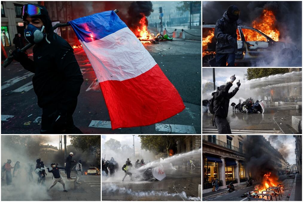 Nasilni protesti u Francuskoj: Makron najavio hapšenja, gori gradska većnica u Limožu