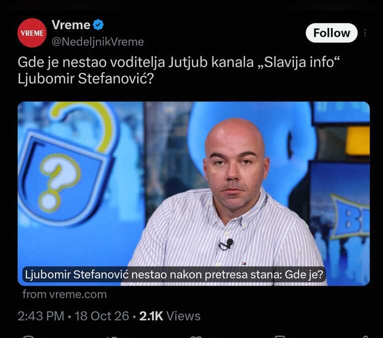 RASPISANA POTRAGA ZA VLASNIKOM "SLAVIJA INFO" Blokaderi tvrdili da je "nestao", a on potvrdio na društvenim mrežama da je pobegao