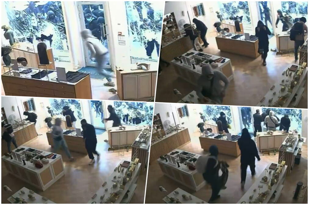 BESNA MASKIRANA RULJA OPLJAČKALA ZLATARU U LIONU! Očajna vlasnica gledala kako joj demonstranti uništavaju radnju: "Potpuno smo slomljeni" (VIDEO)