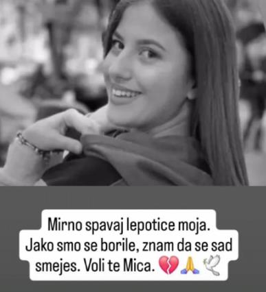  Milica Todorović u suzama zbog njene smrti