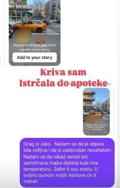 Nikolina Pišek se parkirala na pešačkom, uslikali je i isprozi8vali, usledio njen odgovor