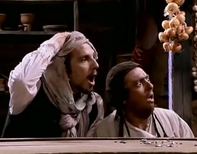 Marinko Madžgalj i Boris Milivojević u seriji Crni gruja i kamen mudrosti