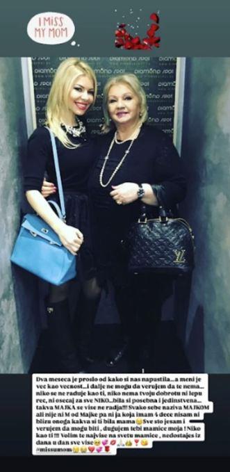  Danijela Karić se ne miri sa smrću majke