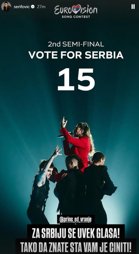 Marija Šerifović poziva na glasanje za Princa