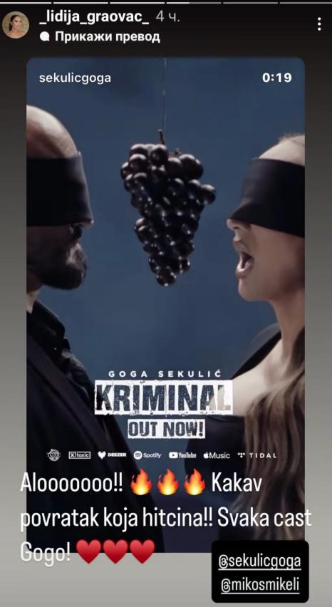 Mlada pevačica oduševljena Goginom pesmom