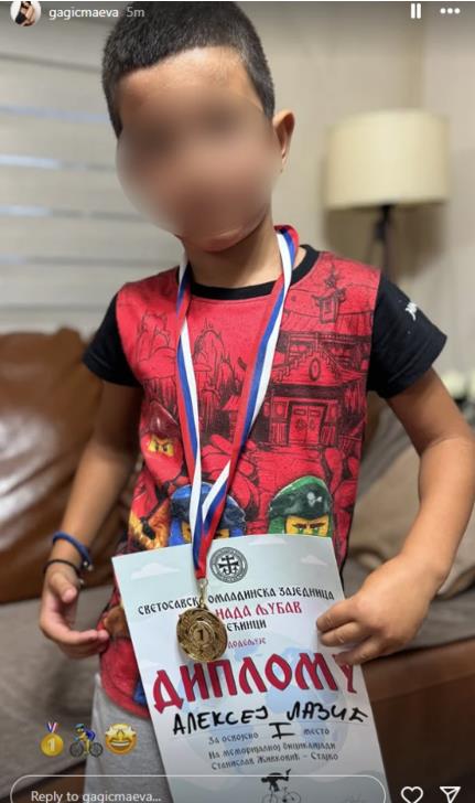 Sin Darka Lazića osvojio medalju i diplomu za prvo mesto u takmičenju