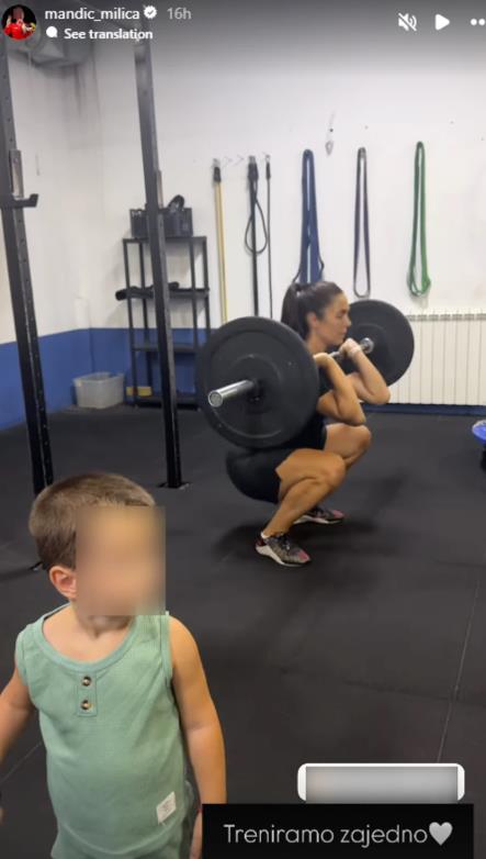 Milica Mandić trenira